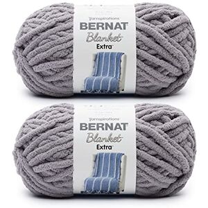 Bernat Blanket Extra Vapor Gray Yarn 2 Pack of 300g/10.5oz Polyester 7 Jumbo 97 Yards Knitting, Crocheting, Crafts & Amigurumi, Chunky Chenille Yarn Bernat Blanket Extra Vapor Gray Yarn 2 Pack of 300g/10.5oz Polyester 7 Jumbo 97 Yards Knitting, Crocheting, Crafts & Amigurumi, Chunky Chenille Yarn