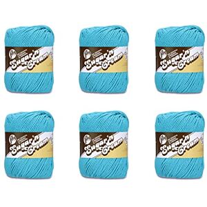 LILY Sugar'N Cream Super Size Mod Blue Yarn 6 Pack of 113g/4oz Cotton 4 Medium (Worsted) 200 Yards Knitting/Crochet LILY Sugar'N Cream Super Size Mod Blue Yarn 6 Pack of 113g/4oz Cotton 4 Medium (Worsted) 200 Yards Knitting/Crochet
