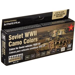 Vallejo Acrylicos VJ71188 "Soviet Wwii Camo Colors" Model Air Set Vallejo Acrylicos VJ71188 "Soviet Wwii Camo Colors" Model Air Set