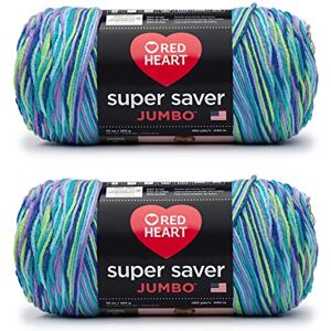 Red Heart Super Saver Jumbo Wildflower Yarn 2 Pack of 283g/10oz Acrylic 4 Medium (Worsted) 482 Yards Knitting/Crochet Red Heart Super Saver Jumbo Wildflower Yarn 2 Pack of 283g/10oz Acrylic 4 Medium (Worsted) 482 Yards Knitting/Crochet