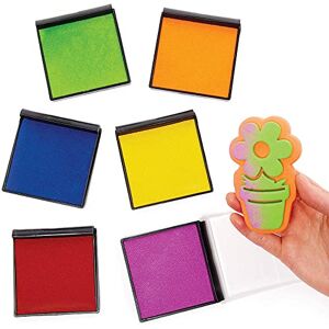 Baker Ross FC867 Rainbow Colours Ink Stamps Pads Pack of 6, Crafts for Kids, Stamping for Paper and Card, Scrapbooking Supplies Baker Ross FC867 Rainbow Colours Ink Stamps Pads Pack of 6, Crafts for Kids, Stamping for Paper and Card, Scrapbooking Supplies