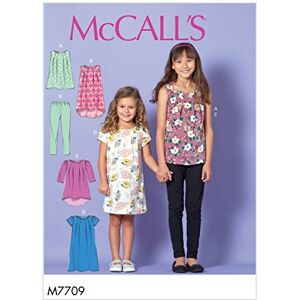 McCall's Patterns 7709 CCE,Child/Girls Tops,Dresses and Leggings,Sizes 3-6, Tissue, Multi-Colour, 17 x 0.5 x 0.07 cm McCall's Patterns 7709 CCE,Child/Girls Tops,Dresses and Leggings,Sizes 3-6, Tissue, Multi-Colour, 17 x 0.5 x 0.07 cm
