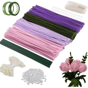 Woobroo 400PCS Pipe Cleaners for Craft Flowers, Macaron Pipe Cleaners Set for Floral Arrangements and Art Projects (Purple) Woobroo 400PCS Pipe Cleaners for Craft Flowers, Macaron Pipe Cleaners Set for Floral Arrangements and Art Projects (Purple)