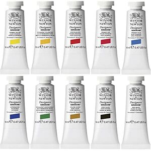 Winsor & Newton , Designers Gouache, Introductory Paint Set, 10 x 14 ml Tubes Assorted Colours Winsor & Newton , Designers Gouache, Introductory Paint Set, 10 x 14 ml Tubes Assorted Colours