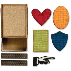 Sizzix Thinlits Die Set, Vault Matchbox by Tim Holtz, 10 Cutting Dies Sizzix Thinlits Die Set, Vault Matchbox by Tim Holtz, 10 Cutting Dies