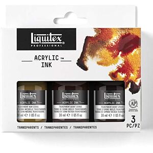 Liquitex Professional Acrylic Ink, Set of 3 x 30 Transparent Colours Liquitex Professional Acrylic Ink, Set of 3 x 30 Transparent Colours