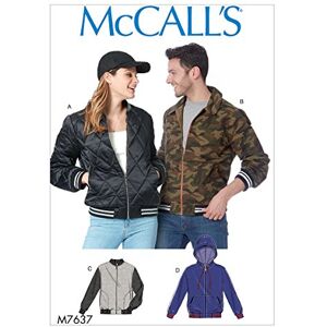 McCall's Patterns 7637 XM,Misses and Men's Jackets,Sizes S-L, Tissue, Multi/Colour, 17 x 0.5 x 0.07 cm, M7637XM0 McCall's Patterns 7637 XM,Misses and Men's Jackets,Sizes S-L, Tissue, Multi/Colour, 17 x 0.5 x 0.07 cm, M7637XM0