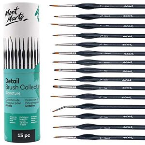 MONT MARTE Small Paint Brushes Set 15 fine Paint Brushes Ideal Detail Paint Brushes for Acrylic Paint, Watercolour, Oil Paint MONT MARTE Small Paint Brushes Set 15 fine Paint Brushes Ideal Detail Paint Brushes for Acrylic Paint, Watercolour, Oil Paint