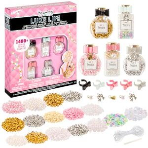 Fashion Angels Basic Fun Luxe Life Pretty Pearl Kit – 1400+ Pearl Beads in 5 Colours with Charms, Rings & Ring Resizer – Elegant Jewellery Making Set for Girls Ages 8+ Fashion Angels Basic Fun Luxe Life Pretty Pearl Kit – 1400+ Pearl Beads in 5 Colours with Charms, Rings & Ring Resizer – Elegant Jewellery Making Set for Girls Ages 8+