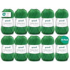 Gründl Cotton Quick Uni knitting/crochet yarn, 10 balls à 50 g (colourful yarn made of 100% cotton, OEKO-TEX certified, 50 g / 125 m, needle size: 3-4, 10 x 50 g), yarn Gründl Cotton Quick Uni knitting/crochet yarn, 10 balls à 50 g (colourful yarn made of 100% cotton, OEKO-TEX certified, 50 g / 125 m, needle size: 3-4, 10 x 50 g), yarn