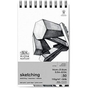 Winsor & Newton 6672005 Spiral Bound Sketch Pad, 50 Sheets of Drawing and Sketch Paper, Extra White in Artist Quality 14 x 21.6 cm Winsor & Newton 6672005 Spiral Bound Sketch Pad, 50 Sheets of Drawing and Sketch Paper, Extra White in Artist Quality 14 x 21.6 cm