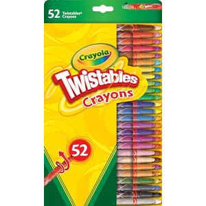 CRAYOLA Twistables Colouring Crayons Assorted Colours (Pack of 52), Simply Twist for More Colouring Fun No Need to Sharpen! Ideal for Kids Aged 3+ CRAYOLA Twistables Colouring Crayons Assorted Colours (Pack of 52), Simply Twist for More Colouring Fun No Need to Sharpen! Ideal for Kids Aged 3+