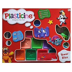 Plasticine The Original, Tower Blox, Endless Fun and Creativity with Never-Drying Modelling Compound 10 Vibrant Colours, Complete Set for Artists of All Ages Plasticine The Original, Tower Blox, Endless Fun and Creativity with Never-Drying Modelling Compound 10 Vibrant Colours, Complete Set for Artists of All Ages