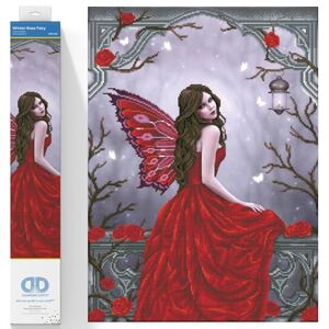 DIAMOND DOTZ Painting Kit: Intermediate, DD12, Winter Rose Fairy, One Size DIAMOND DOTZ Painting Kit: Intermediate, DD12, Winter Rose Fairy, One Size