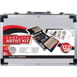 Daler Rowney Daler-Rowney Simply 122-Piece Complete Artist Multi-Technique Paint Set, Assorted Colours and Art Products, Art Gift Idea, Ideal for Professional Artists and Students Daler Rowney Daler-Rowney Simply 122-Piece Complete Artist Multi-Technique Paint Set, Assorted Colours and Art Products, Art Gift Idea, Ideal for Professional Artists and Students