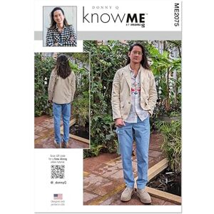 Know me Sewing Pattern ME2075AA Men's Jacket and Pants by Donny Q AA (34-36-38-40-42) Know me Sewing Pattern ME2075AA Men's Jacket and Pants by Donny Q AA (34-36-38-40-42)