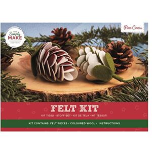 Simply MAKE Felt Pine Cones Craft Kit Pack of 2, Christmas Craft Accessories, Ideal for Beginner and Experienced Crafters, Great Felt Fabric Craft Set Gift, Ideal for Adult and Older Kids Simply MAKE Felt Pine Cones Craft Kit Pack of 2, Christmas Craft Accessories, Ideal for Beginner and Experienced Crafters, Great Felt Fabric Craft Set Gift, Ideal for Adult and Older Kids