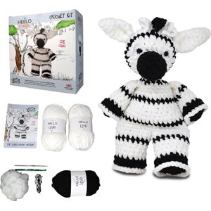 KNITTY CRITTERS – Main Collection – Zoe Zebra Beginner-Friendly Crochet Craft Kit with Recycled Yarn KNITTY CRITTERS – Main Collection – Zoe Zebra Beginner-Friendly Crochet Craft Kit with Recycled Yarn