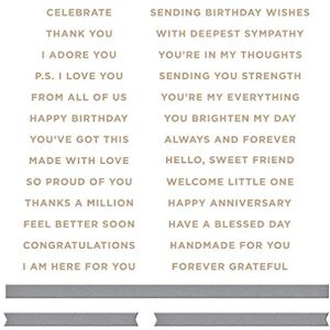 Spellbinders GLIMMER HOT FOIL Plate/DIE SENTIMENTS, Metal Spellbinders GLIMMER HOT FOIL Plate/DIE SENTIMENTS, Metal