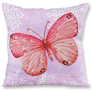 DIAMOND DOTZ Painting, Beginner Kit, Papillon Abricot, 45x45cm DIAMOND DOTZ Painting, Beginner Kit, Papillon Abricot, 45x45cm