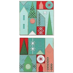 Sizzix Thinlits Die Set 27PK Holiday Blocks by Tim Holtz 666335 Metal, Wafer-Thin Cutting Dies for Scrapbooking, Embossing, Journalling Sizzix Thinlits Die Set 27PK Holiday Blocks by Tim Holtz 666335 Metal, Wafer-Thin Cutting Dies for Scrapbooking, Embossing, Journalling