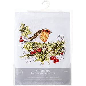 Creative Labs Elizabeth Davies Counted Cross Stitch Kit Mr Robin, 31 x 18 x 1 cm Creative Labs Elizabeth Davies Counted Cross Stitch Kit Mr Robin, 31 x 18 x 1 cm