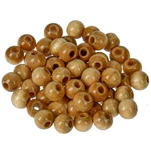 Efco 1400405 6 mm 110-Piece Wooden Beads Hole, Natural, Beige Efco 1400405 6 mm 110-Piece Wooden Beads Hole, Natural, Beige
