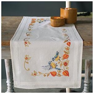 Vervaco Tits and Alkkenge Table Runner Kit, Cotton, Multicoloured, 40 x 100 cm Vervaco Tits and Alkkenge Table Runner Kit, Cotton, Multicoloured, 40 x 100 cm