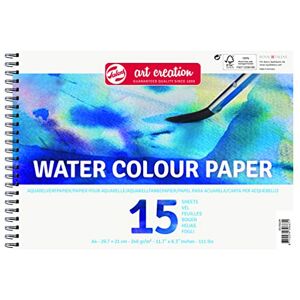 Talens Art Creation A4 Watercolour Paper 15 Sheets, White Talens Art Creation A4 Watercolour Paper 15 Sheets, White