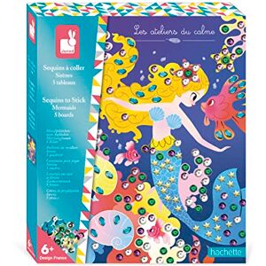 Janod Glue-On Sequins Set Mermaids Les Ateliers du Calme Children’s Arts & Crafts Kit Mastering Fine Motor Skills & Concentration 6 Years +, J07926 Janod Glue-On Sequins Set Mermaids Les Ateliers du Calme Children’s Arts & Crafts Kit Mastering Fine Motor Skills & Concentration 6 Years +, J07926