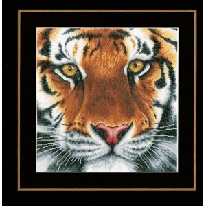 Lanarte Counted Cross Stitch Kit Tiger aida, Synthetic Fiber, Multi, 12x12x0.1 cm Lanarte Counted Cross Stitch Kit Tiger aida, Synthetic Fiber, Multi, 12x12x0.1 cm