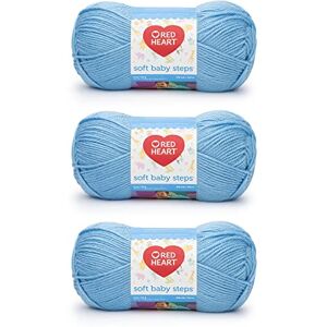 Red Heart Soft Baby Steps Baby Blue Yarn 3 Pack of 141g/5oz Acrylic 4 Medium (Worsted) 256 Yards Knitting, Crocheting & Crafts Red Heart Soft Baby Steps Baby Blue Yarn 3 Pack of 141g/5oz Acrylic 4 Medium (Worsted) 256 Yards Knitting, Crocheting & Crafts