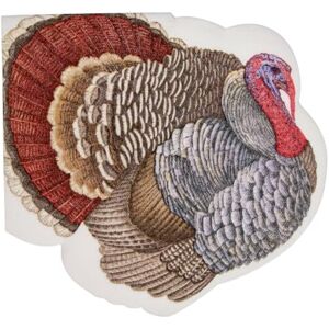 Caspari Turkey Die-Cut Napkins 15 Per Package Caspari Turkey Die-Cut Napkins 15 Per Package