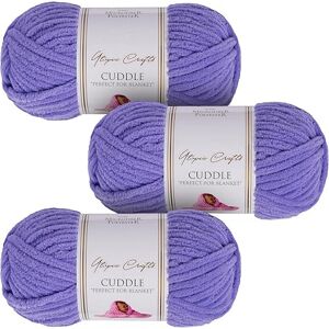 Utopia Crafts Cuddle Super Chunky Chenille Yarn Deep Lavender, 100g 60m Ball, Fluffy, Soft & Easy to Use, Ideal for Crochet & Knitting, Machine Washable, Beginner-Friendly Wool Alternative Pack of 3 Utopia Crafts Cuddle Super Chunky Chenille Yarn Deep Lavender, 100g 60m Ball, Fluffy, Soft & Easy to Use, Ideal for Crochet & Knitting, Machine Washable, Beginner-Friendly Wool Alternative Pack of 3