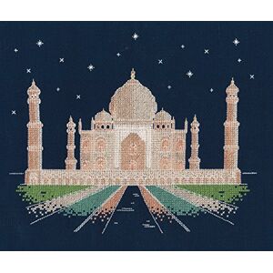 DMC Taj Mahal at Night Cross Stitch Kit, Includes Aida 14 Count Fabric, Stranded Cotton, Needle and Instructions DMC Taj Mahal at Night Cross Stitch Kit, Includes Aida 14 Count Fabric, Stranded Cotton, Needle and Instructions