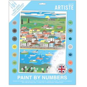 DOCRAFTS ARTISTE Large Paint by Numbers, Harbour Life, Summer Craft, 395x295mm Board 14 Acrylic Colour Paint 3 Size Brush Set, Adults Craft, Hobbies Craft, Number Coded Design, Personalised Art DOCRAFTS ARTISTE Large Paint by Numbers, Harbour Life, Summer Craft, 395x295mm Board 14 Acrylic Colour Paint 3 Size Brush Set, Adults Craft, Hobbies Craft, Number Coded Design, Personalised Art