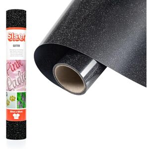 SISER Heat Transfer Vinyl, Glitter Galaxy Black, 50 x 30 cm SISER Heat Transfer Vinyl, Glitter Galaxy Black, 50 x 30 cm