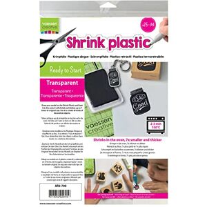 Creative Labs Shrink Plastic, Transparent, 25 Sheets, 21 x 30 cm, Fun Arts and Crafts Projects for All Ages Creative Labs Shrink Plastic, Transparent, 25 Sheets, 21 x 30 cm, Fun Arts and Crafts Projects for All Ages