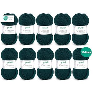 Gründl Classico Value Pack 10 Balls of Hand Knitting Yarn, Virgin Wool (Merino Superwash), 50% Polyacrylic, Fir Tree, 30 x 32 x 8 cm, 1200 Gründl Classico Value Pack 10 Balls of Hand Knitting Yarn, Virgin Wool (Merino Superwash), 50% Polyacrylic, Fir Tree, 30 x 32 x 8 cm, 1200