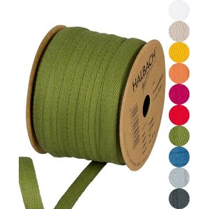 Halbach Cotton Ribbon - Green - 30m - 10mm - Ribbon for Crafts & Sewing Halbach Cotton Ribbon - Green - 30m - 10mm - Ribbon for Crafts & Sewing