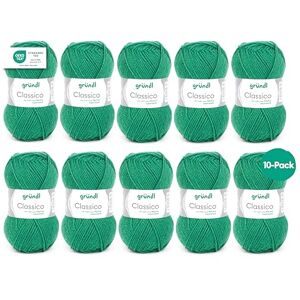 Gründl Classico Value Pack 10 Balls of Hand Knitting Yarn, Virgin Wool (Merino Superwash), 50% Polyacrylic, Leaf Green, 30 x 32 x 8 cm, 1200 Gründl Classico Value Pack 10 Balls of Hand Knitting Yarn, Virgin Wool (Merino Superwash), 50% Polyacrylic, Leaf Green, 30 x 32 x 8 cm, 1200
