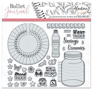 Aladine Stampo Bullet Clear TRACKERS 1 Sheet of Foam Stamps, Silicone Footprint Ideal for Bullet Journal, Scrapbooking, Notebooks DIY Craft 3963 Black Aladine Stampo Bullet Clear TRACKERS 1 Sheet of Foam Stamps, Silicone Footprint Ideal for Bullet Journal, Scrapbooking, Notebooks DIY Craft 3963 Black
