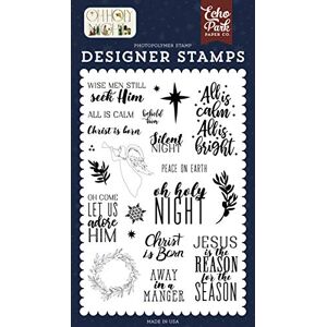 Echo Park Paper Company Stamp, Red, Green, Tan, Gold, Navy Echo Park Paper Company Stamp, Red, Green, Tan, Gold, Navy
