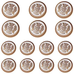 MASONEE 14-Piece Gold Metal Blazer Button Set 23mm & 18mm Buttons for Men's Blazers, Suits, Sport Coats, Uniforms & Jackets MASONEE 14-Piece Gold Metal Blazer Button Set 23mm & 18mm Buttons for Men's Blazers, Suits, Sport Coats, Uniforms & Jackets