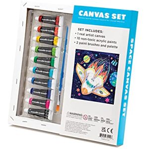 Crocodile Creek Space Canvas Painting Set for Kids Ages 6 Years and Up Acrylic Painting Kit Includes 10 Non-Toxic Acrylic Paints, 2 Paint Brushes, 1 Palette and 1 Canvas Crocodile Creek Space Canvas Painting Set for Kids Ages 6 Years and Up Acrylic Painting Kit Includes 10 Non-Toxic Acrylic Paints, 2 Paint Brushes, 1 Palette and 1 Canvas