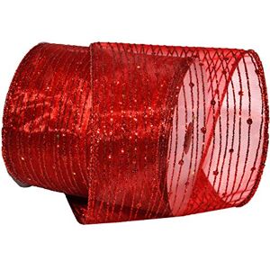 Morex Twinkling Ribbon, 4" x 10 Yd, Red Morex Twinkling Ribbon, 4" x 10 Yd, Red