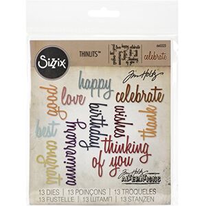 Sizzix Thinlits Die Set 13PK Celebration Words: Script by Tim Holt Sizzix Thinlits Die Set 13PK Celebration Words: Script by Tim Holt