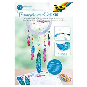 Folia 21903 Children's Dream Catcher Set Complete Set for Making a Dream Catcher Made of Cardboard with Punched Pieces, Stickers, Embroidery Thread and Embroidery Needle Folia 21903 Children's Dream Catcher Set Complete Set for Making a Dream Catcher Made of Cardboard with Punched Pieces, Stickers, Embroidery Thread and Embroidery Needle
