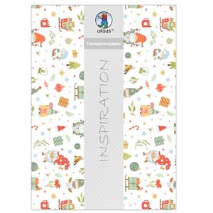 Ursus 54064603F Tracing Paper Gnome World Christmas Gnome, DIN A4, 115 g/m², 5 Sheets, Printed on One Side, for Versatile Crafts Ursus 54064603F Tracing Paper Gnome World Christmas Gnome, DIN A4, 115 g/m², 5 Sheets, Printed on One Side, for Versatile Crafts