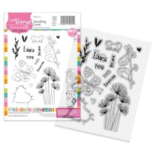 Polka Doodles Sending Love Clear photopolymer Stamps Craft, Card Making Scrapbooking wh Polka Doodles Sending Love Clear photopolymer Stamps Craft, Card Making Scrapbooking wh